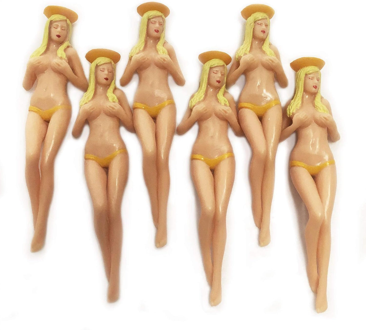 O'RINN GOLF Perky Tees Golf Gifts for Men Golfers - 6 Pack 3" Blonde Bombshell Pin Up Girl Funny Golf Tees | Gifts for Men at Christmas, Groomsman or White Elephant, Yellow