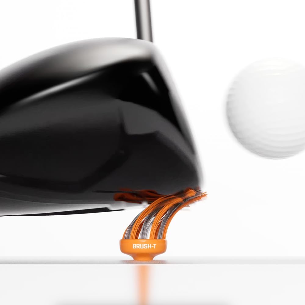 Brush T Premium Golf Tees for Consistent Ball Height and 3 Wood Play