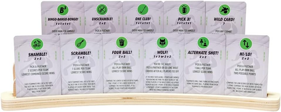 On-Course Golf Game | Fun Interactive Golf Game | Spice Up Your Next Round | 50 Card Deck Makes Every Hole a Different Challenge | Perfect for Any Golfer