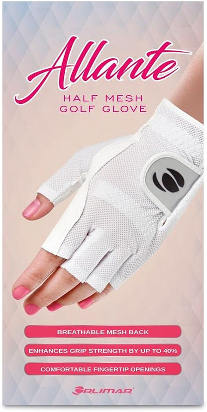 Orlimar Women's Half Finger Golf Gloves With Breathable Mesh Grip--Golf World-Golf World