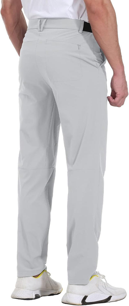 JHMORP Men's Golf Pants Stretch Light Dress Casual Work Pants with Pockets