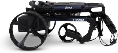 MGI E-Boost Electric Assist Push Golf Cart, Matte-Navy