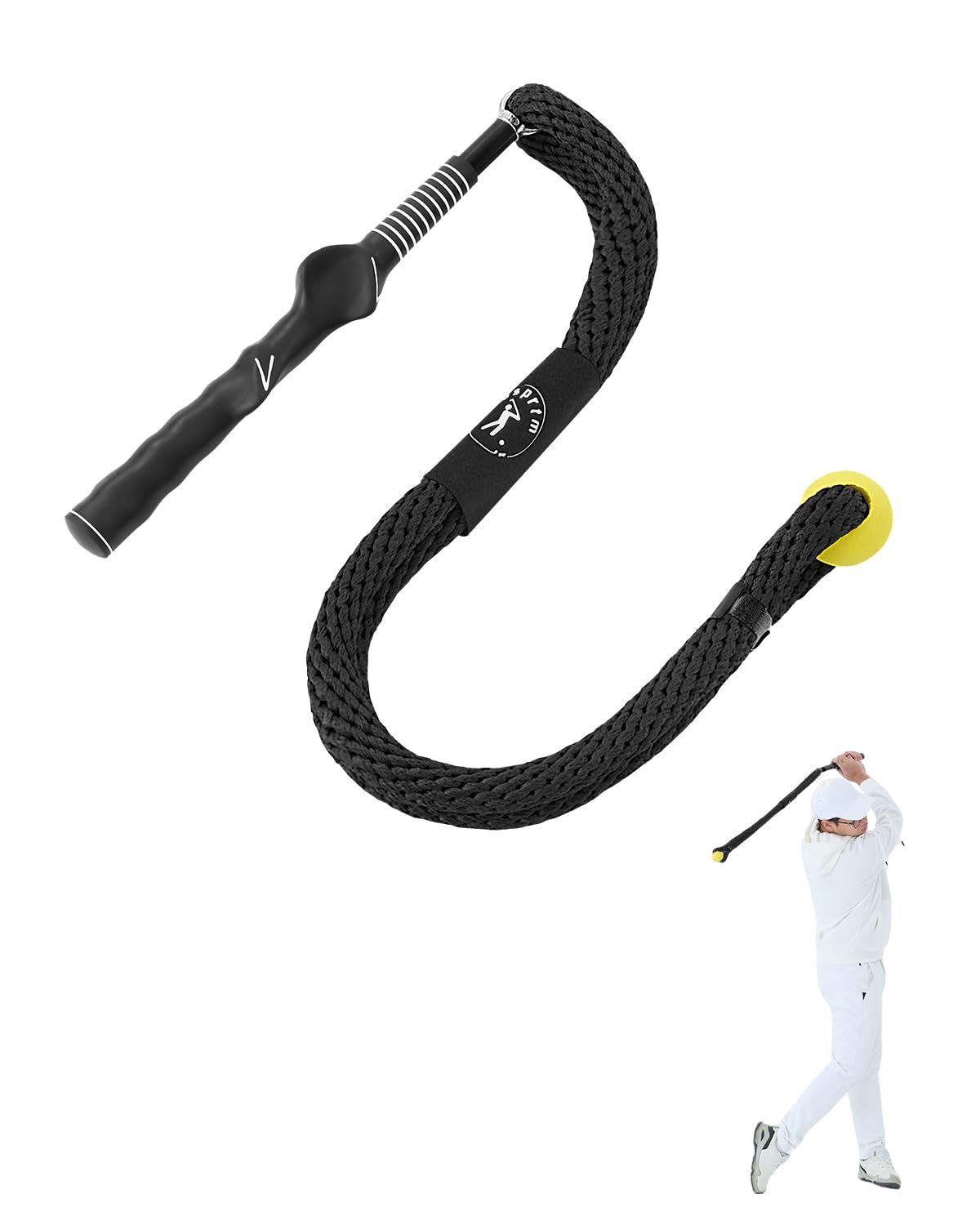 Golf Rope Swing Trainer, Professional Golf Swing Rope Training Aid to Improve Speed, Tempo, Rhythm, Flexibility and Strength, Golf Warm-Up Practice Equipment for Golfers of All Levels