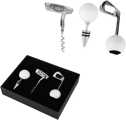Gugxiom Wine Opener Set, Golf Ball Bottle Opener, Golf Gift for Men(3 Pcs)