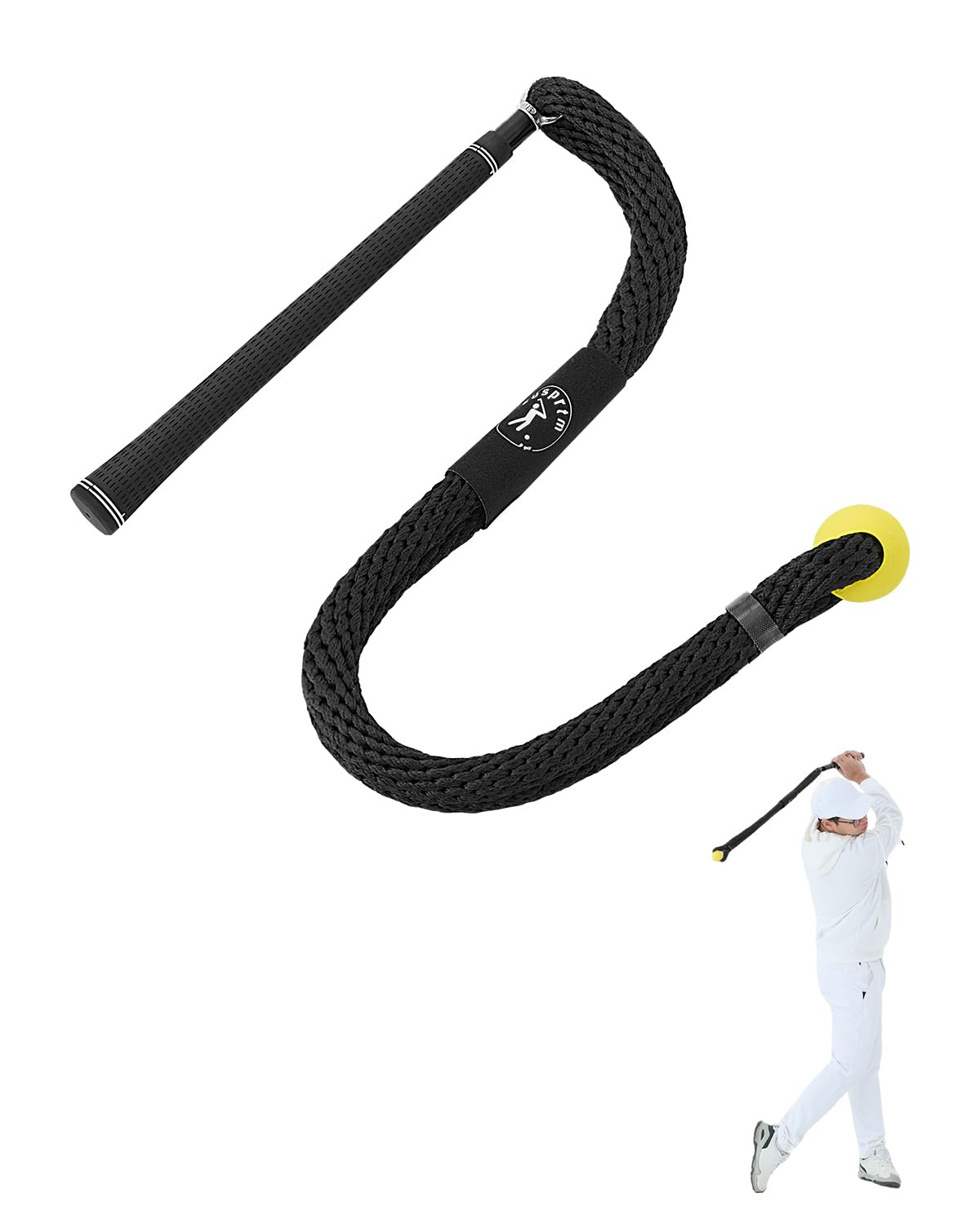 Golf Rope Swing Trainer, Professional Golf Swing Rope Training Aid to Improve Speed, Tempo, Rhythm, Flexibility and Strength, Golf Warm-Up Practice Equipment for Golfers of All Levels
