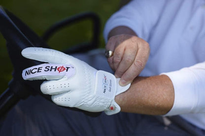 Nice Shot The Bird Mens Right Hand Cabretta Leather Golf Glove White--Golf World-Golf World