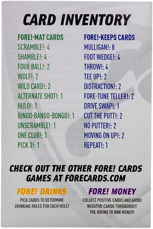 On-Course Golf Game | Fun Interactive Golf Game | Spice Up Your Next Round | 50 Card Deck Makes Every Hole a Different Challenge | Perfect for Any Golfer