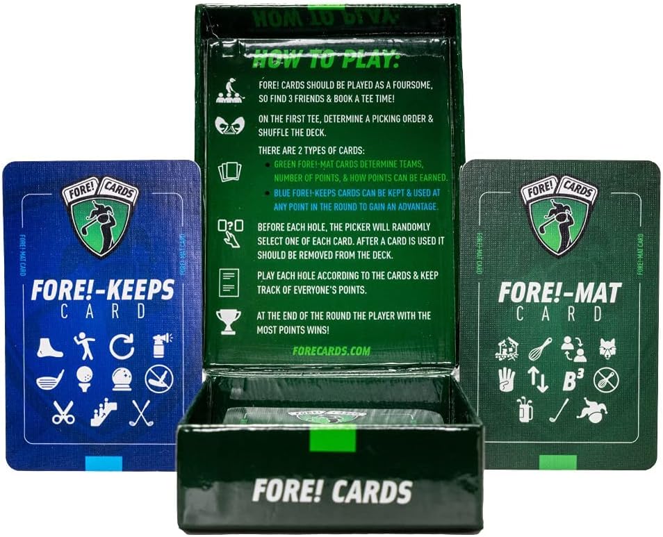 On-Course Golf Game | Fun Interactive Golf Game | Spice Up Your Next Round | 50 Card Deck Makes Every Hole a Different Challenge | Perfect for Any Golfer