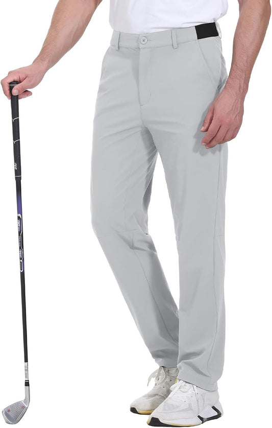 JHMORP Men's Golf Pants Stretch Light Dress Casual Work Pants with Pockets
