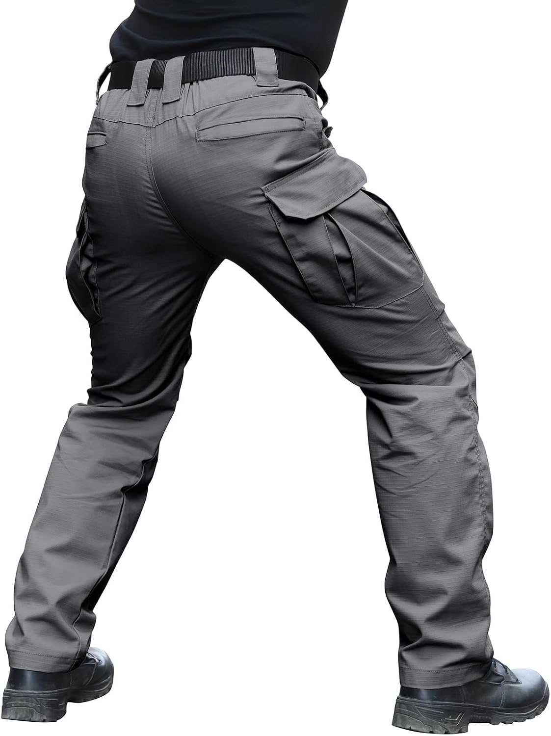 Hiwise Men's Stretch Tactical Pants Water Resistant Ripstop Cargo Pants Outdoor Lightweight EDC Work Hiking Pants
