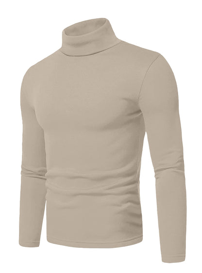 Askdeer Men's T-Shirts Cotton Turtleneck Thermal Shirts Long Sleeve Pullover Underwear Shirts Base Layer Thermal Tops