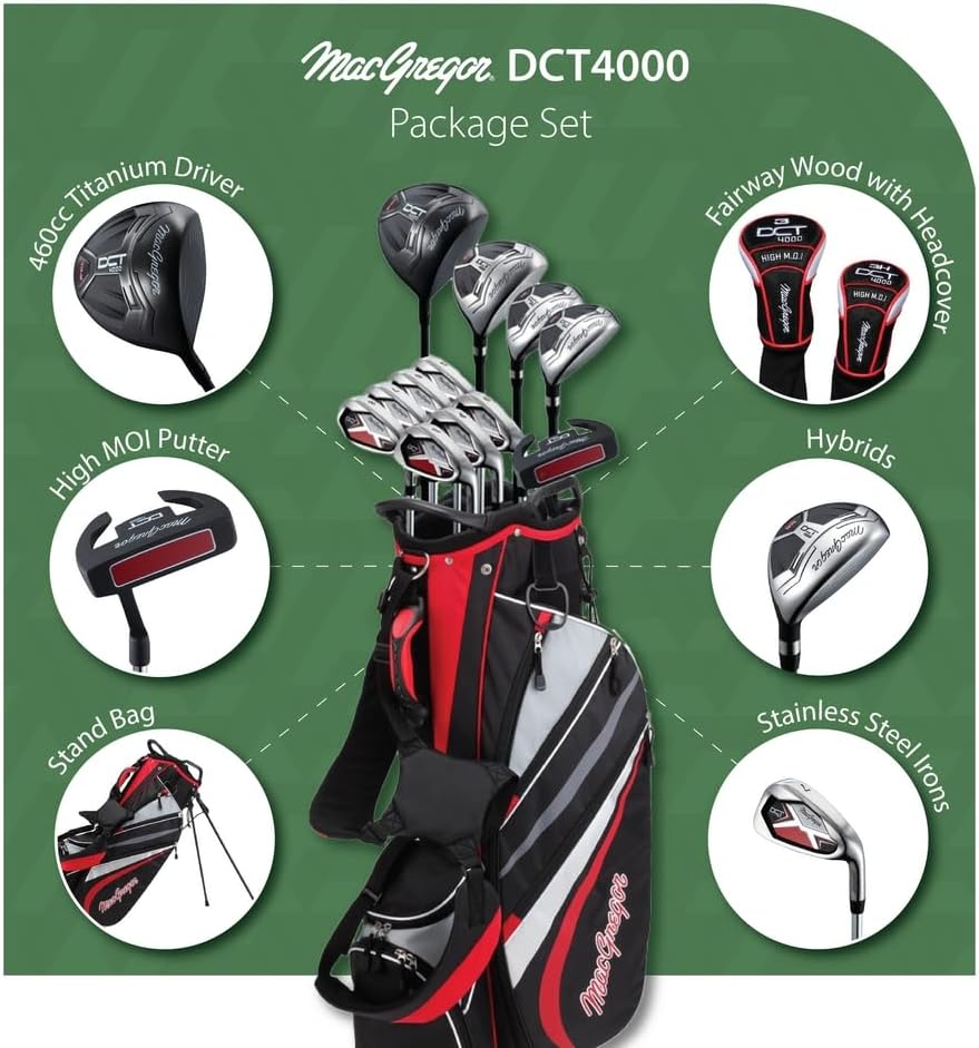 MacGregor Golf DCT4000 Mens Right Hand Golf Club Set With Stand Bag--Golf World-Golf World