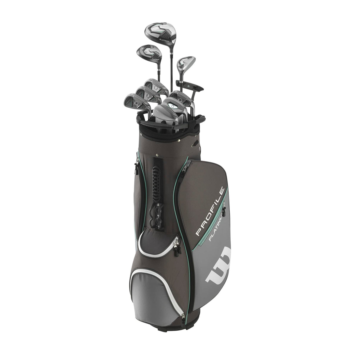 Wilson Womens Profile Platinum Complete Golf Club Package Set--Golf World-Size:Regular-Style:Cart Bag-Golf World