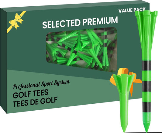 Unbreakable Plastic Golf Tees 60 Pack in 3 Sizes for Driving Range--Golf World-Golf World