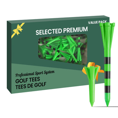 Unbreakable Plastic Golf Tees 60 Pack in 3 Sizes for Driving Range--Golf World-Golf World
