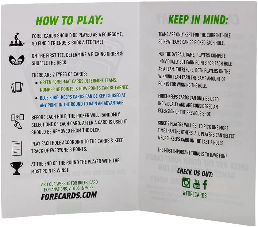 On-Course Golf Game | Fun Interactive Golf Game | Spice Up Your Next Round | 50 Card Deck Makes Every Hole a Different Challenge | Perfect for Any Golfer