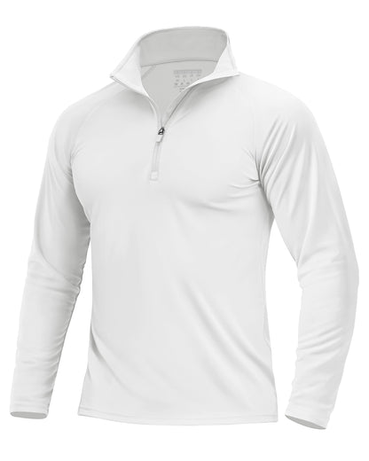 Boladeci Quarter Zip Men Golf Shirt UPF 50+ Long Sleeve Sun Protection