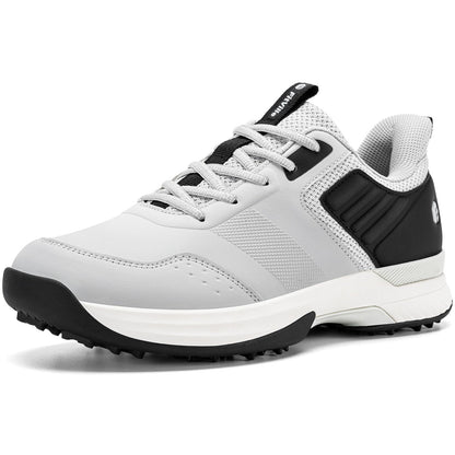 FitVille Wide Mens Golf Shoes Waterproof Spiked Golf Shoes for Men with Arch Support, Slip Resistant, 6 Non-Removable Cleats, Golf Course