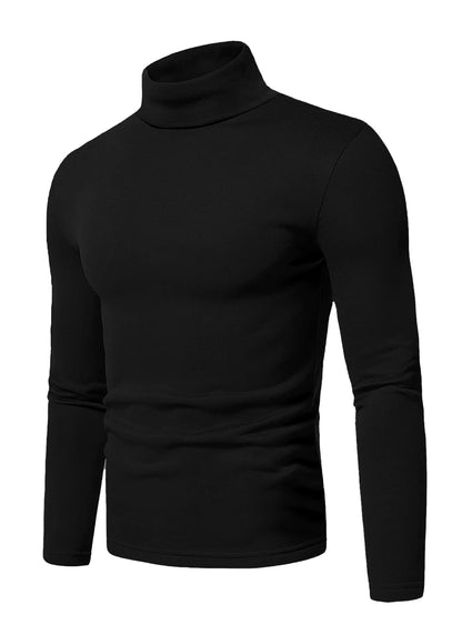 Askdeer Men's T-Shirts Cotton Turtleneck Thermal Shirts Long Sleeve Pullover Underwear Shirts Base Layer Thermal Tops