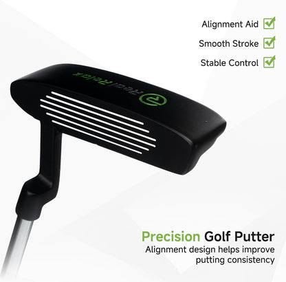 Real Relax 15 Piece Golf Club Set for Men and Women Right Handed Green--Golf World-Golf World