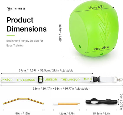 LI FITNESS Golf Training Ball with Rope and Grip Trainer for Swing Practice