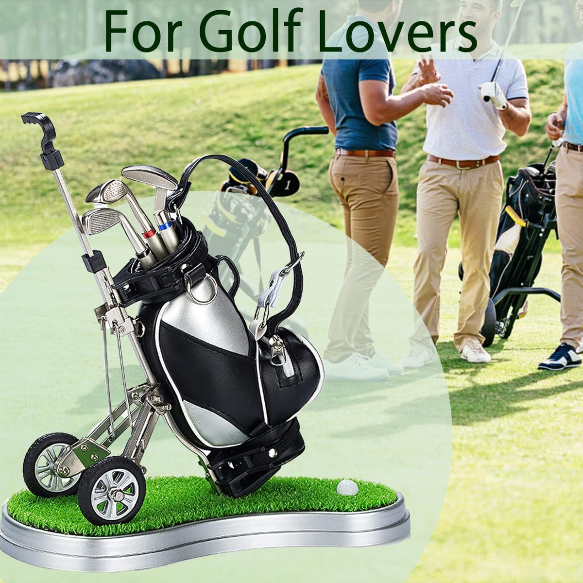Golf Pen Holder Desk Organizer Gifts for Men Dad Boss--Golf World-Golf World