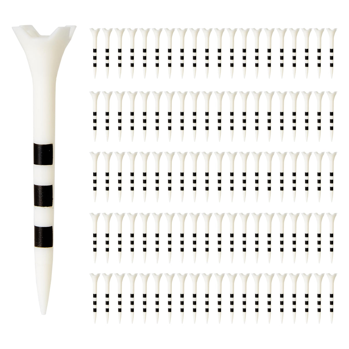 Amazon Basics Recycled Plastic Golf Tees With Height Markers 100 Pack--Golf World-Size:510 g-Golf World