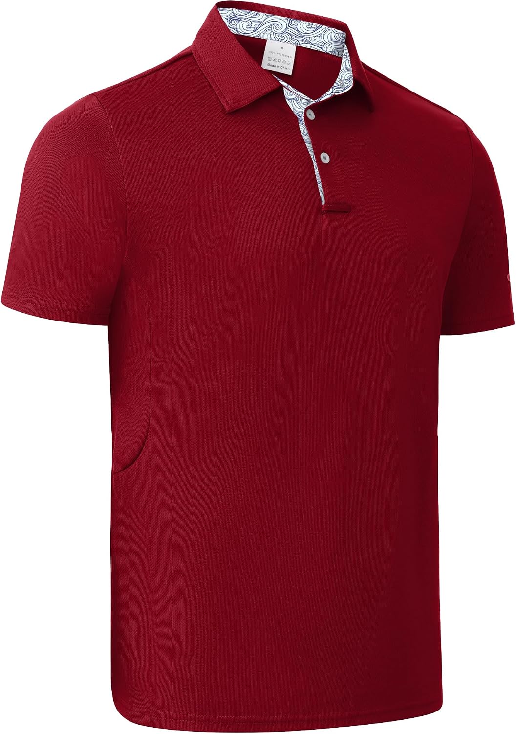 3 Pack Men's Quick Dry Polo Shirts, Moisture Wicking Short Sleeve Golf Shirts for Men with Glasses Holder