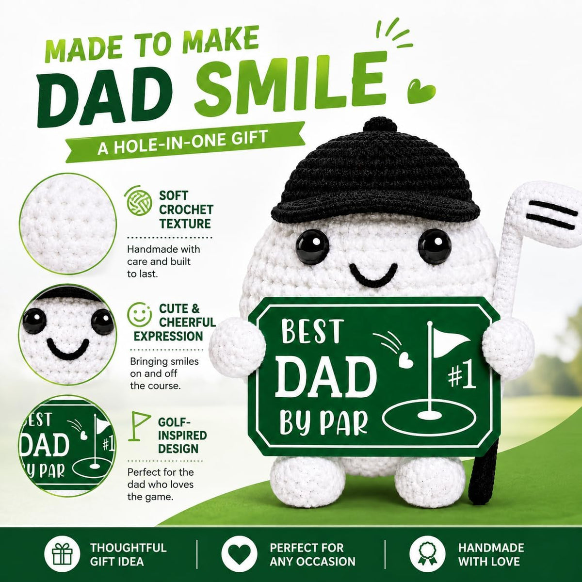 Golf Gifts for Dad Men Crochet Golf Christmas Stocking Stuffers for Men