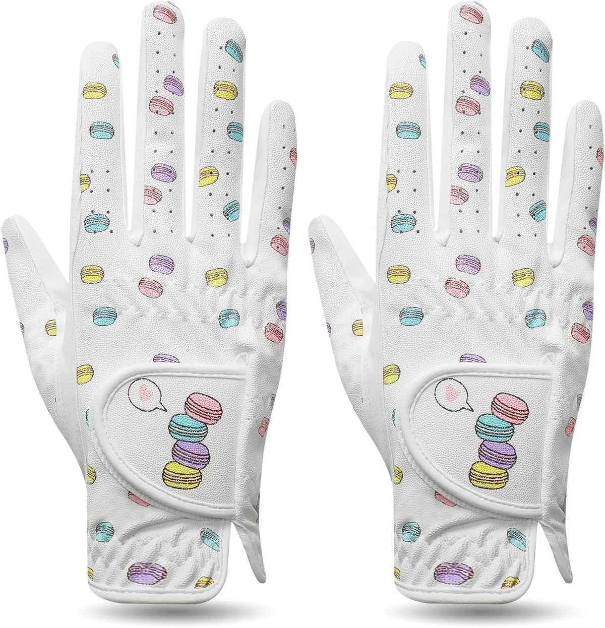 FINGER TEN Womens PU Leather Golf Gloves Breathable Grip 2 Pack--Golf World-Golf World