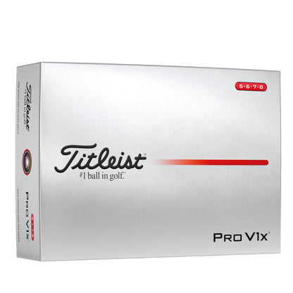 Titleist Pro V1x 2025 Golf Balls Higher Flight More Spin Performance--Golf World-Style:High Numbers-Color:White-Golf World