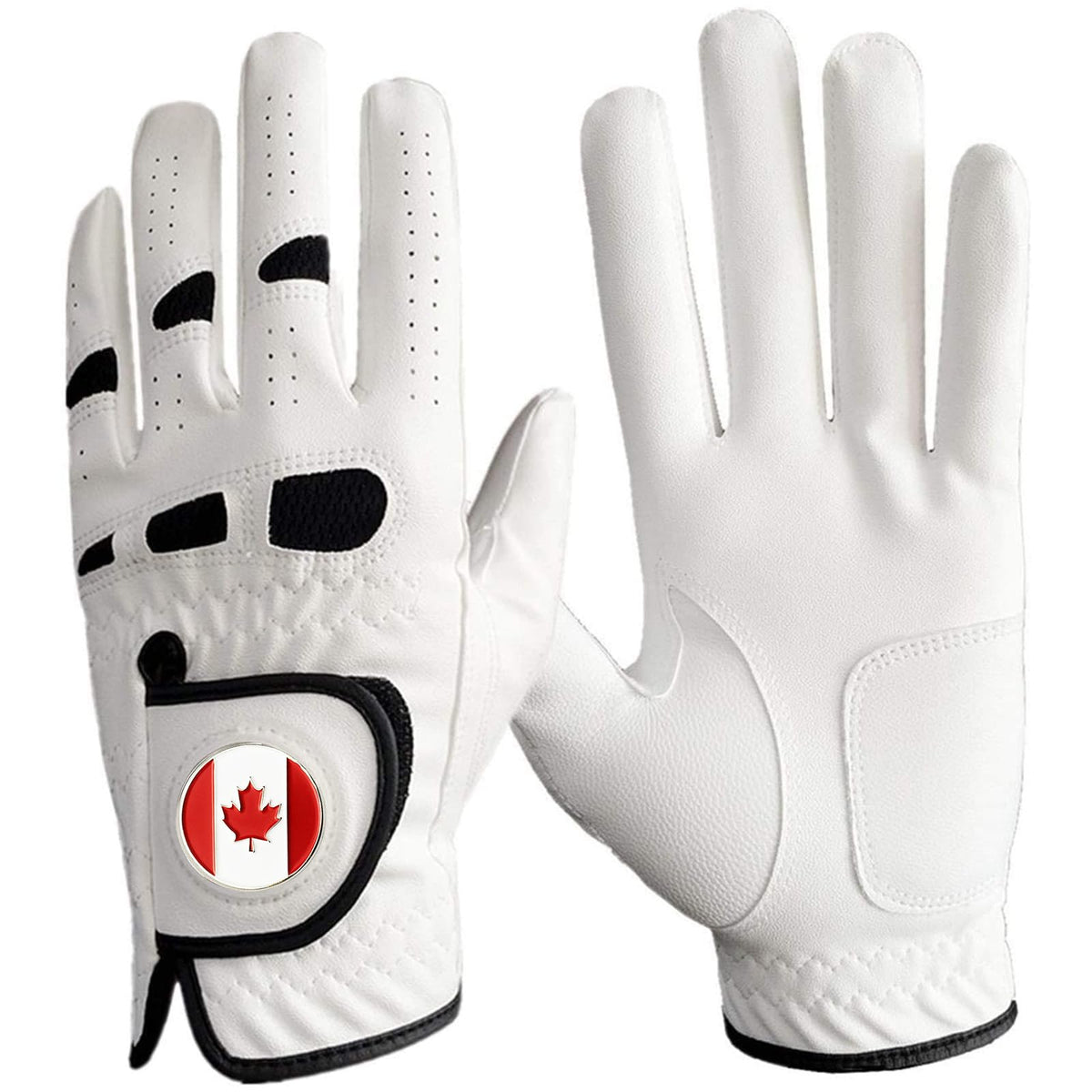 BRAMASOLE Mens Leather Golf Glove with CA Flag Ball Marker 3X Large--Golf World-Golf World