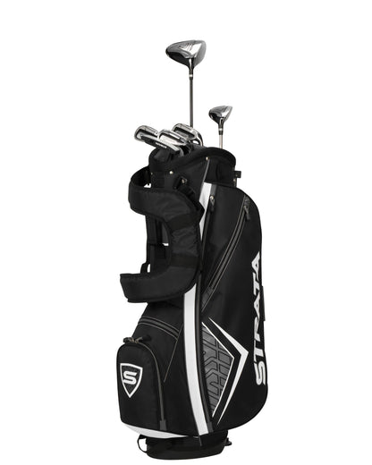 Callaway Strata Men's 12 Piece Left Hand Complete Golf Club Set--Golf World-hand_orientation:Right-Color:Silver-Size:9 Piece (Strata Intro)-Golf World