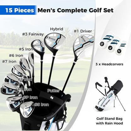 ULTIMATE Men's Right Handed Golf Club Set With Stand Bag and Driver--Golf World-Golf World