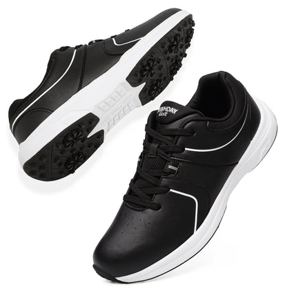 Golf Shoes for Men Spikeless Breathable Lace Up