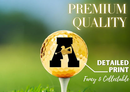 Dad Gifts Golf Balls Set of 3 for Golfer, Husband, Golf Lovers for Father's Day, Birthday, Retirement, Christmas - Gold