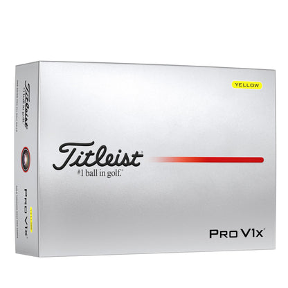 Titleist Pro V1x 2025 Golf Balls Higher Flight More Spin Performance--Golf World-Style:Low Numbers-Color:Yellow-Golf World