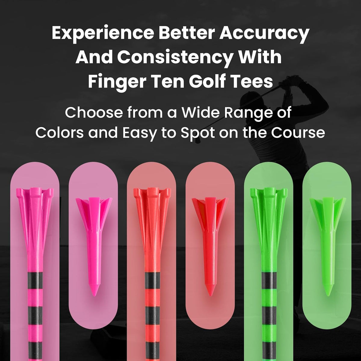 Unbreakable Plastic Golf Tees 60 Pack in 3 Sizes for Driving Range--Golf World-Golf World