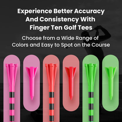 Unbreakable Plastic Golf Tees 60 Pack in 3 Sizes for Driving Range--Golf World-Golf World