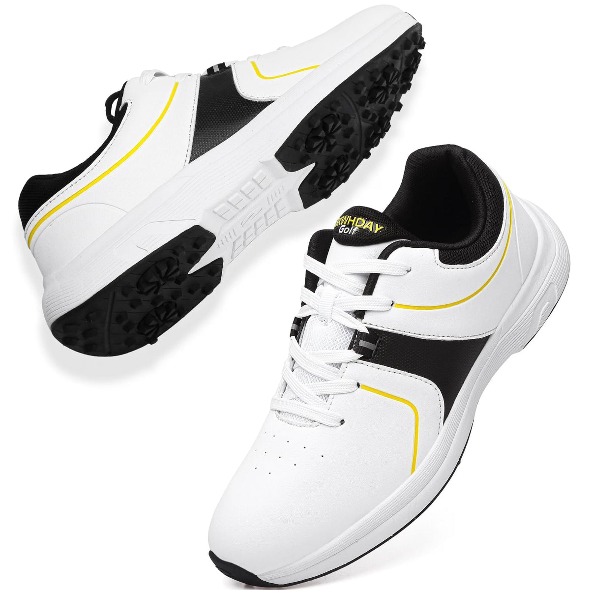 Golf Shoes for Men Spikeless Breathable Lace Up