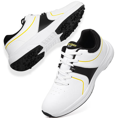 Golf Shoes for Men Spikeless Breathable Lace Up