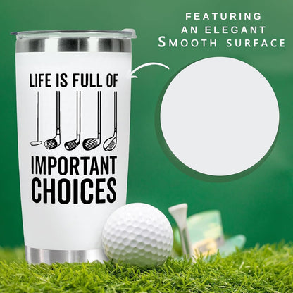Best Ever 20oz Cup, Golf Presents for Men - Golfer Gifts for Men Unique - Funny Golf Gifts for Him, Father, Dad Uncle, Husband Boyfriend, Golf Lovers