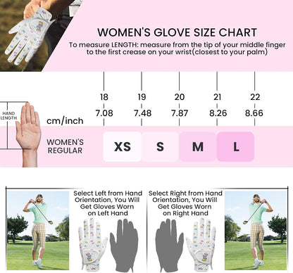 FINGER TEN Womens PU Leather Golf Gloves Breathable Grip 2 Pack--Golf World-Golf World