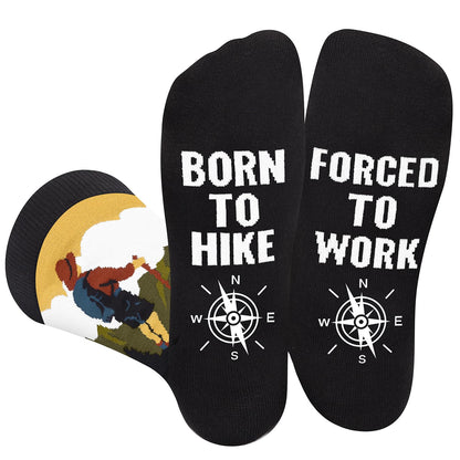 Funny Socks for Men Women - FORCED TO WORK Novelty Funky Socks Fun Gifts - Birthday Christmas Gifts for Men Teen Boys