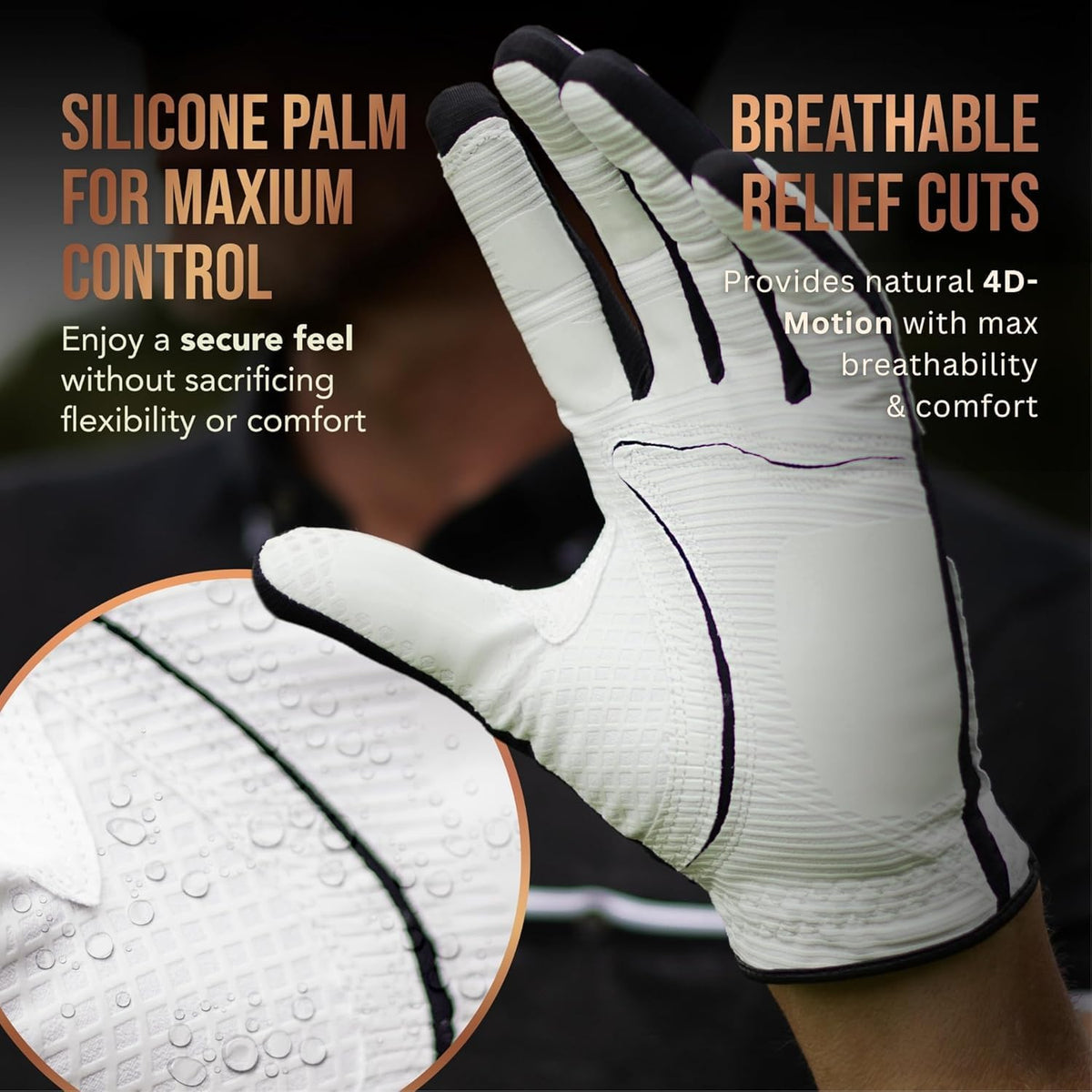 Copper Tech Men's Copper Compression Golf Gloves 2 Pack Left or Right Hand--Golf World-Golf World