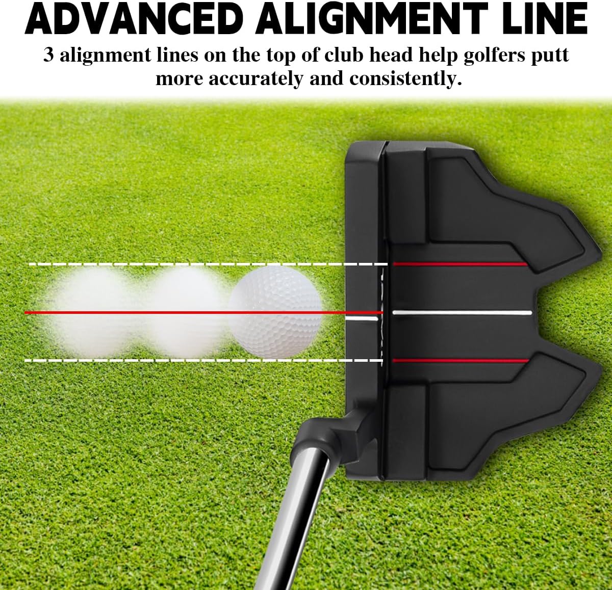 MAZEL Mens Golf Putter Right Handed 34 Inch Stainless Steel With Head Cover--Golf World-Golf World