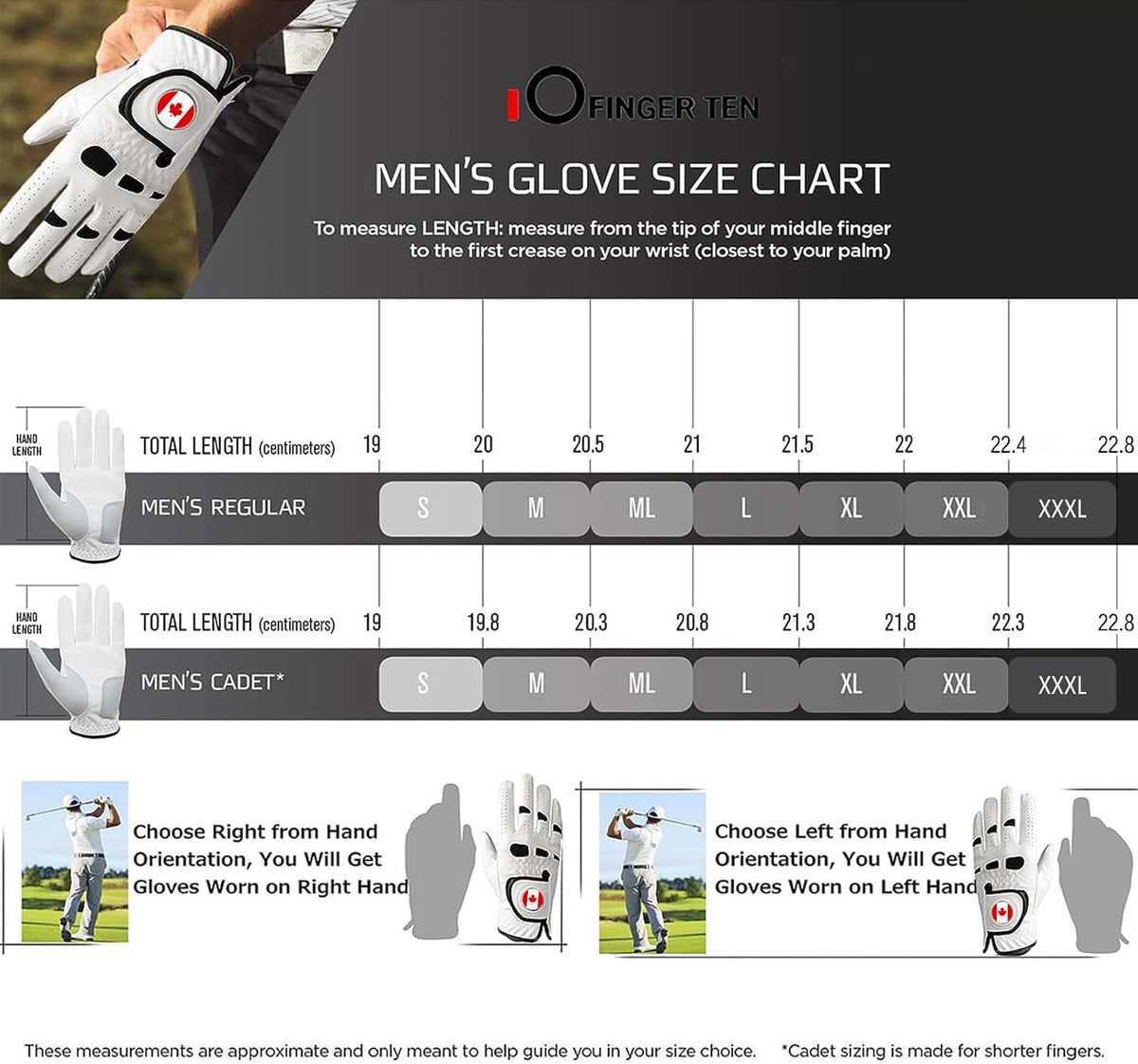 BRAMASOLE Mens Leather Golf Glove with CA Flag Ball Marker 3X Large--Golf World-Golf World