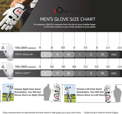 BRAMASOLE Mens Leather Golf Glove with CA Flag Ball Marker 3X Large--Golf World-Golf World