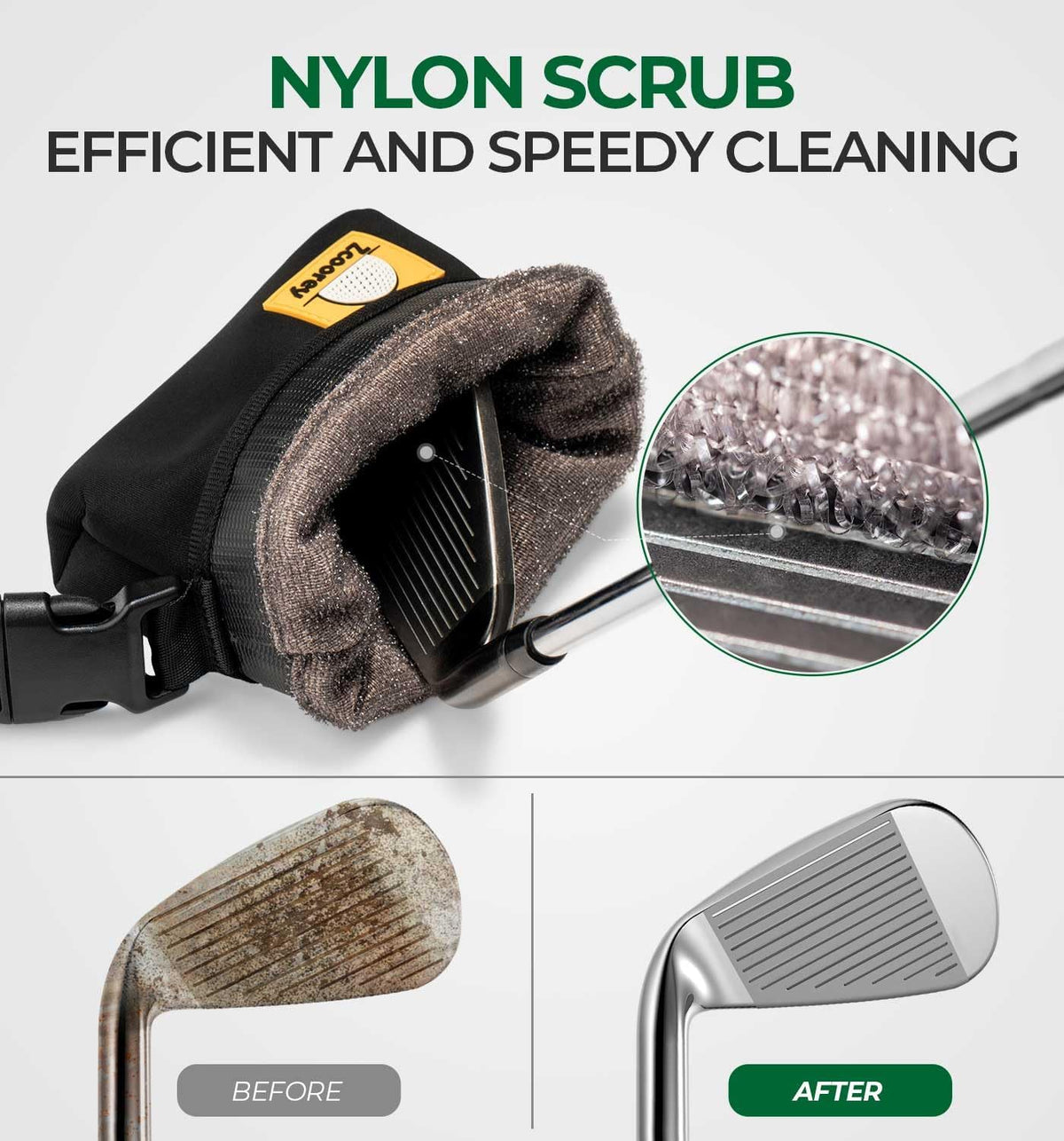 Golf Club and Ball Cleaner - Portable Golf Club & Ball Washer, Quickly Clean Club Grooves, Golf Ball Washer, Essential Golf Accessories,Golf Gifts