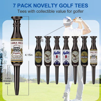 Beer Bottle Golf Tees, Virtually Unbreakable and Recyclable Plastic Golf Tee, Durable Golf Tees for Men and Women, Bachelor Party Novelty Gift for Golfers Funny Golf Tees 3-1/4" Tall